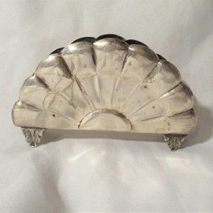 Vintage Signed STERLING SILVER Scallop Sunrise NAPKIN Holder 85g